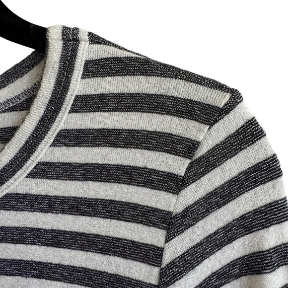 Michael Stars for Anthropologie Shimmery Striped 3/4 Sleeve Shirt, Size XS/S - Picture 4 of 7